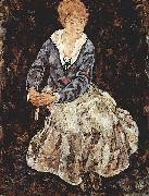 Egon Schiele Portrat der Edith Schiele, sitzend oil painting
